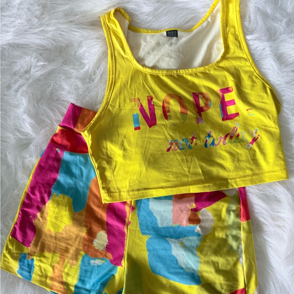 Colorful Kids Tank Top and Shorts Set